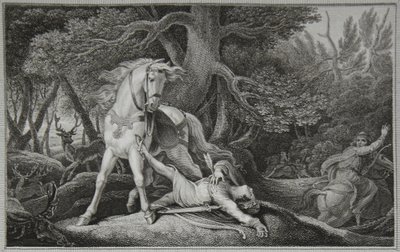 William Rufus halála, Neagle metszete, illusztráció David Hume 