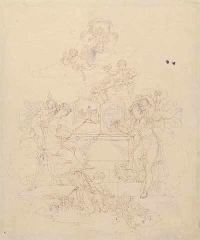 A festészet és az irodalom allegóriája alkotó: Edward Francis Burney