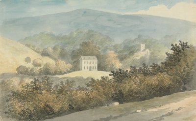 Dombos táj házzal alkotó: Edward Francis Burney