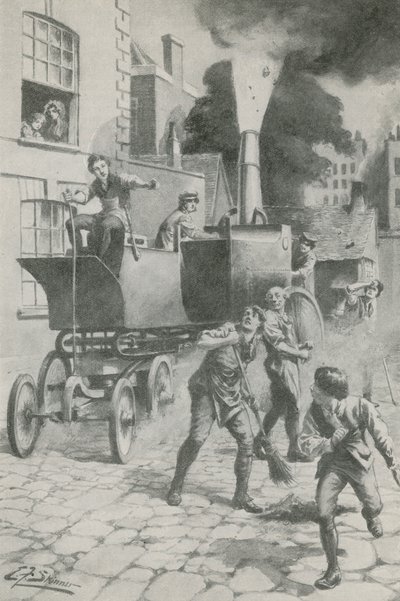 Gurney és csodálatos motorja (litográfia) alkotó: Edward Frederick Skinner