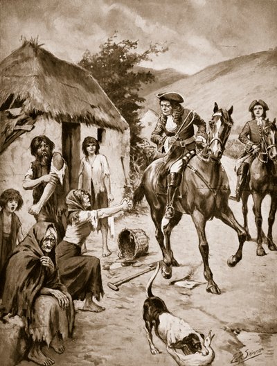 Ír élet, 1710 körül, illusztráció a "Hutchinson