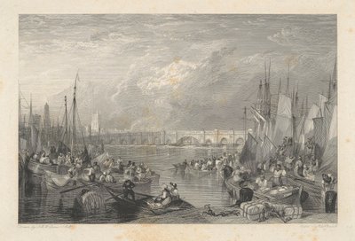 Old London Bridge és környéke alkotó: Edward Goodall