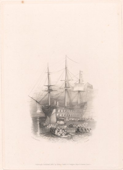 A Bellerophon, Plymouth Sound alkotó: Edward Goodall