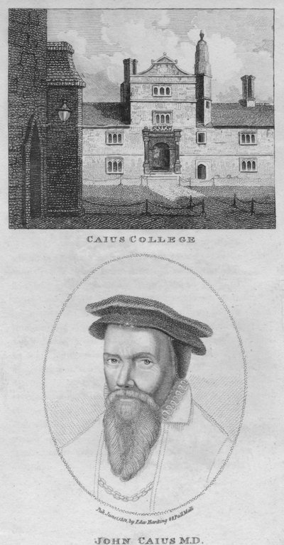 Caius College, John Caius M.D., 1801. alkotó: Edward Harding
