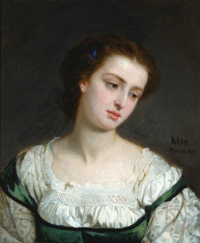 Fiatal nő portréja, 1862. alkotó: Edward Harrison May