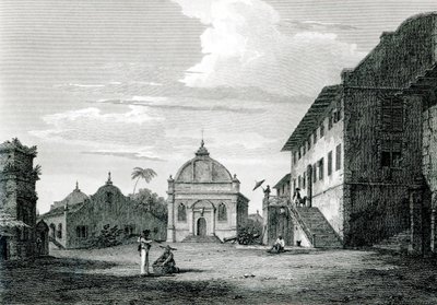 A malackai kormányház, George Cooke metszetével alkotó: Edward Hawke Locker