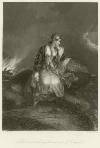 Medora nézi Conrad visszatérését alkotó: Edward Henry Corbould
