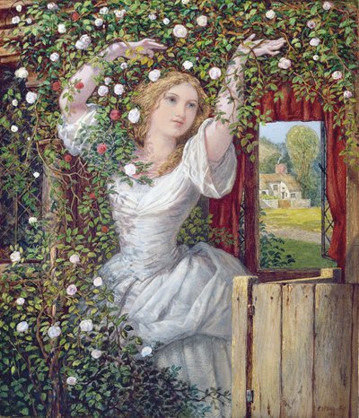 Kertész lánya, 1860 (wc papíron a fedélzeten) alkotó: Edward Henry Wehnert