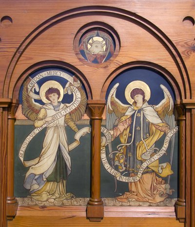 Garstang, St Thomas, Shrigley és Hunt (1873-1982), Edward Holmes Jewitt (1849-1929), Angel Reredos, 1877 körül alkotó: Edward Holmes Jewitt