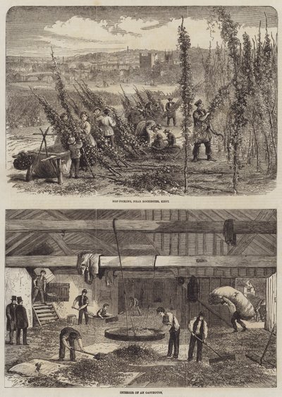 Komlószedés Kentben alkotó: Edward Hull