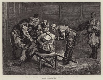 A háború keleten, Alexinatz után, a Vöröskereszt munkában alkotó: Edward John Gregory