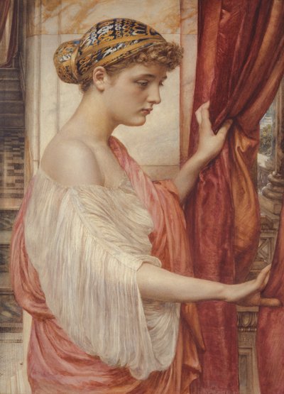 Az ablaknál, 1884 (wc papíron) alkotó: Edward John Poynter