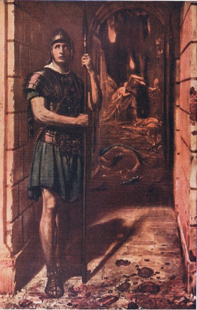 Hűséges mindhalálig, illusztráció a világ legjobb könyveinek könyvtárából, 1940 körül alkotó: Edward John Poynter