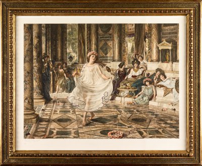 Görög tánc (kézzel színezett fotógravúr) alkotó: Edward John Poynter