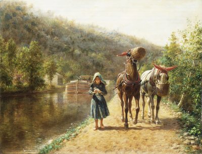 A vontatóúton, alkotó: Edward Lamson Henry