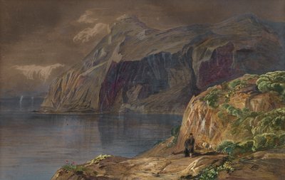 Az Angyalvár távoli látképe, Corfú alkotó: Edward Lear