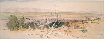 Baalbek Libanonból, 1858. alkotó: Edward Lear