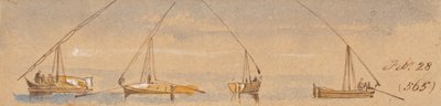 Hajók (Dahabeah-k); február 28. [1867] (565) alkotó: Edward Lear