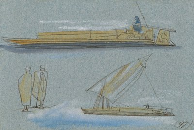 Hajók a Níluson alkotó: Edward Lear