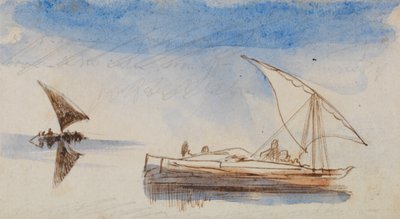 Hajók a Níluson alkotó: Edward Lear