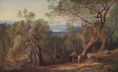 Korfu Santa Deccából, 1862. alkotó: Edward Lear