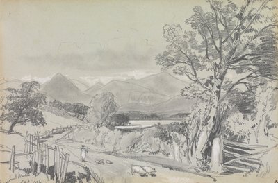 Derwentwater, 1836 szeptember alkotó: Edward Lear