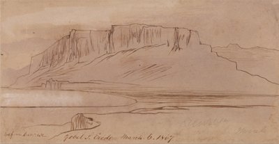 Gebel Sheikh Eredi, napfelkelte előtt alkotó: Edward Lear