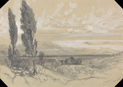 Genezzano, 1838. május 17. alkotó: Edward Lear
