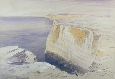 Málta, St. Angelo Hal Far közelében alkotó: Edward Lear