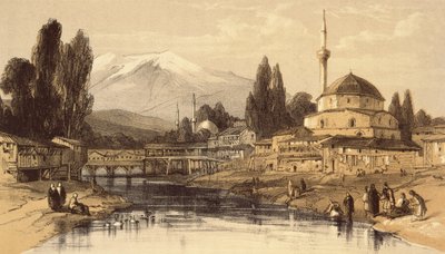 Monastir, az Albániai és Görögországi tájfestő folyóirataiból, 1851-ben jelent meg alkotó: Edward Lear