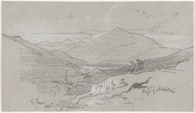Hegyi kilátás Antrodocóból alkotó: Edward Lear