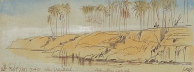 Negadeh közelében. 1867. február 25., 7:00 (547) alkotó: Edward Lear