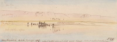 Negadeh közelében; 1867. február 25., 8:00 (549) alkotó: Edward Lear