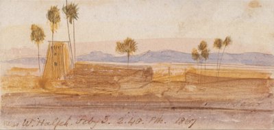 Wady Halfeh közelében alkotó: Edward Lear
