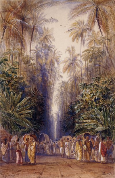 Úton Galle felé, Ceylon alkotó: Edward Lear