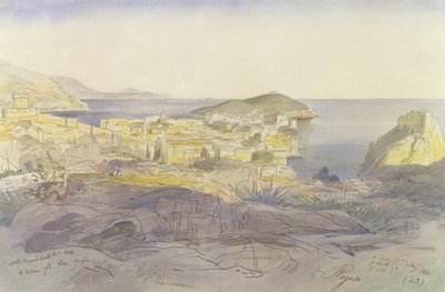 Ragusa (Dubrovnik), 1866. május 5-6 (toll, tinta és WC papíron) alkotó: Edward Lear
