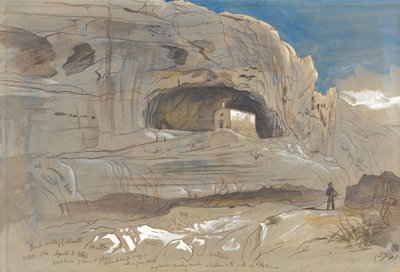 Mosta sziklás völgye, Málta, 13:30 (1866. április 3.) alkotó: Edward Lear