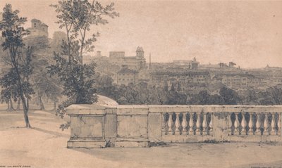 Róma a Monte Pincio-ról alkotó: Edward Lear