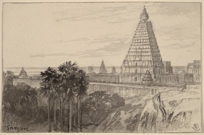 Tanjore, India alkotó: Edward Lear