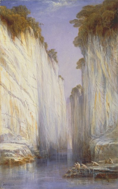 A márványsziklák - Nerbudda Jubbolpore alkotó: Edward Lear