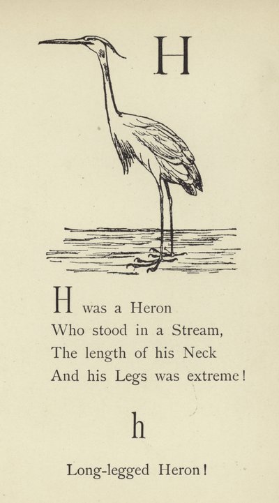 A H betű alkotó: Edward Lear
