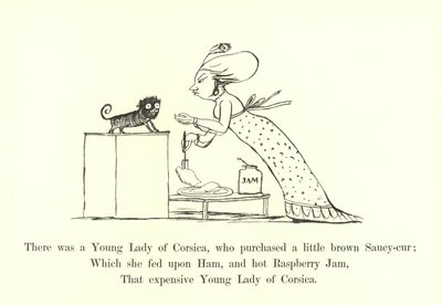 Volt egy korzikai fiatal hölgy, aki vett egy kis barna Saucy-curt alkotó: Edward Lear