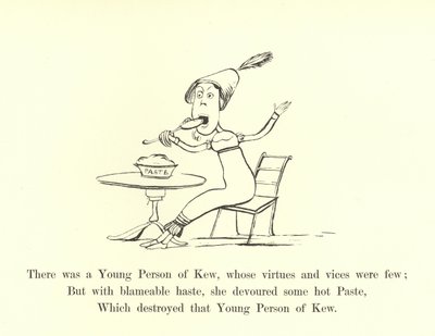 Volt egy fiatal Kew-ben, akinek kevés erénye és bűne volt alkotó: Edward Lear