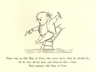 Volt egy perui öregember, aki sosem tudta, mit tegyen. alkotó: Edward Lear