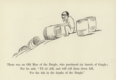 Volt egy Dargle Öreg, aki vett hat hordó gargle-t alkotó: Edward Lear