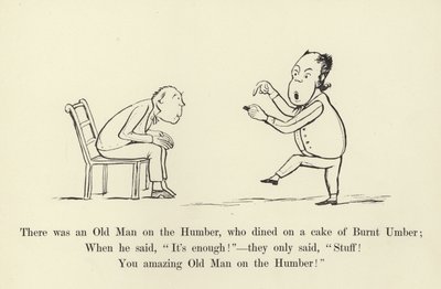 Volt egy Öreg a Humberen, aki egy Burnt Umber tortát evett alkotó: Edward Lear