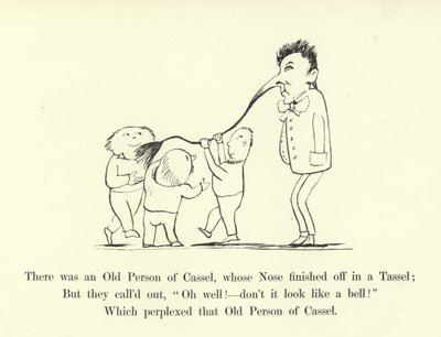 Volt egy öreg Cassel személy, akinek az orra egy bojtárban végződött alkotó: Edward Lear