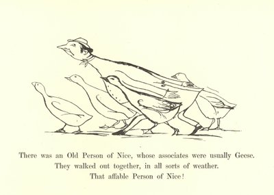 Volt egy nizzai öreg ember, akinek általában libák voltak a társai alkotó: Edward Lear