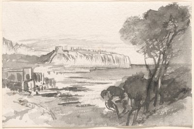 Kilátás a Monacói-öbölre, 18841885. alkotó: Edward Lear