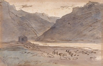 Vjose, 1857. április 17., 19:15 óra, 1857. április 17. alkotó: Edward Lear